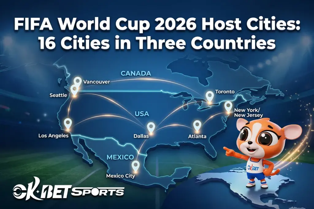 Fifa World Cup 2026 - 16 cities in the three countries 